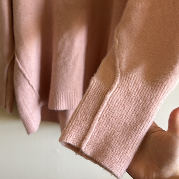 Free People Afterglow Mock Neck Sweater Dress Light Pink - Picture 5 of 9